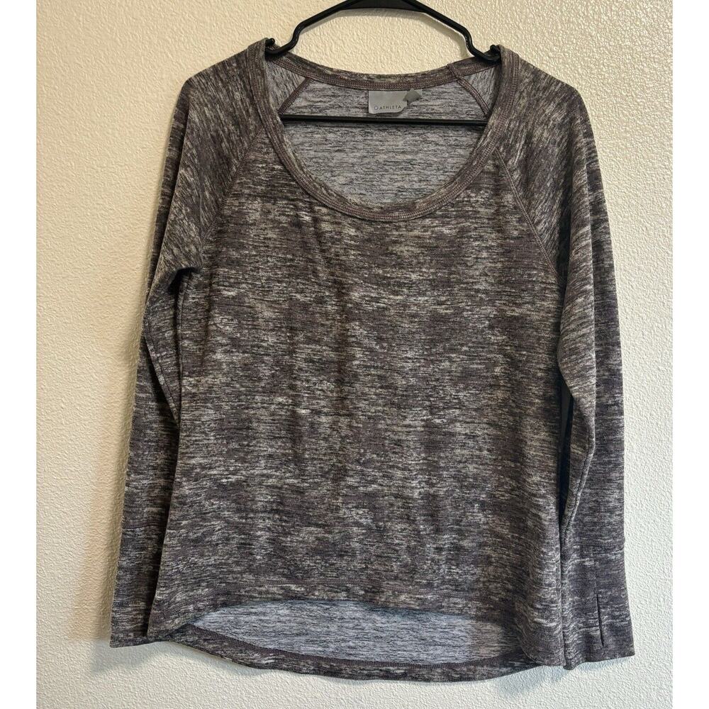 Athleta Sweater No Sweatin' It Grey Lightweight Casual Lounge Women's Size Small